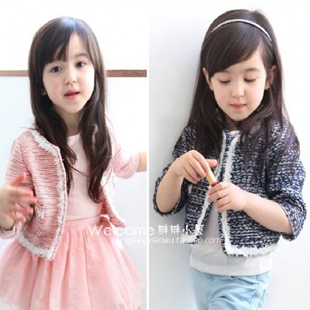 Gold children's clothing spring female child elegant coat Free Shipping