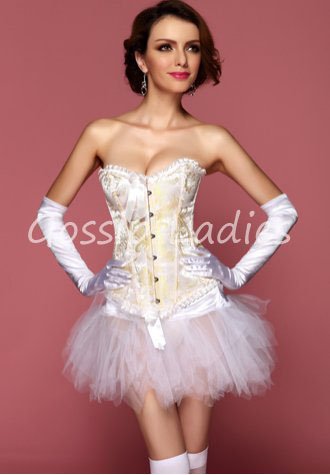 Gold Pattern Gothic Style Corset Sexy Strapless Corset  Free Shipping