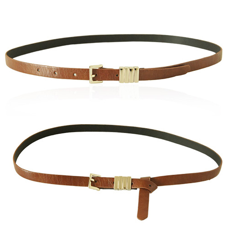 Gold pin buckle super soft genuine leather tieclasps women's belt decoration strap bl86009