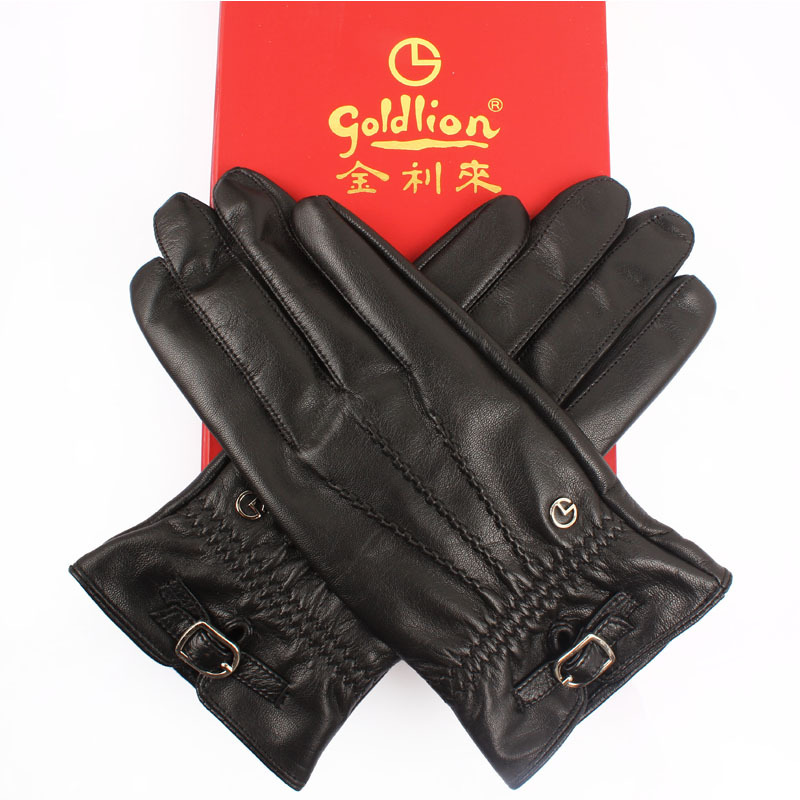 GOLDLION women's goldlion genuine leather gloves sheepskin gloves finger gloves