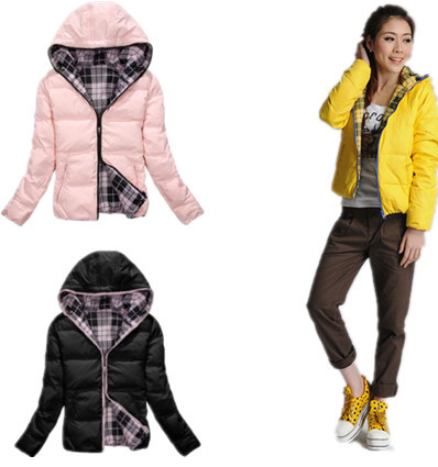 Good Deisgn both sides can wear ladies slim thicking downcoat women winter jacket 3 colors for choose hot sale