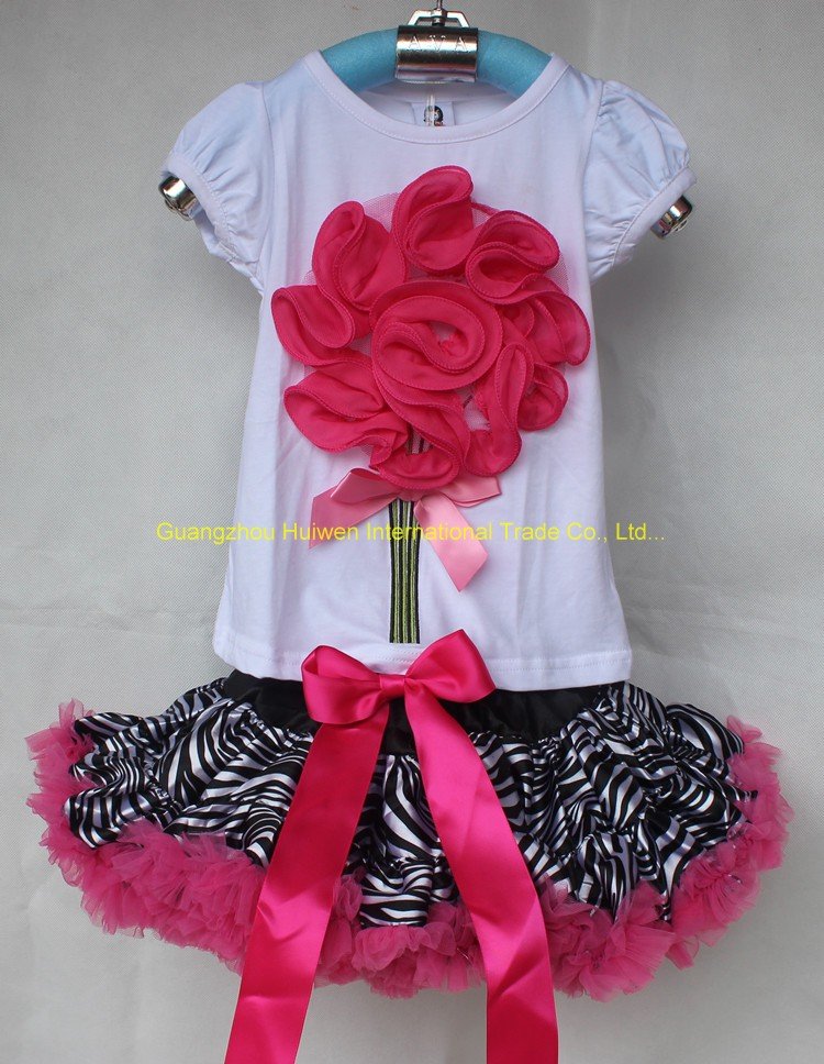 good looking Summer baby B2W2 flower top+ tutu skirt kids clothes children whole suits/girls set 5sets/lot  A-70
