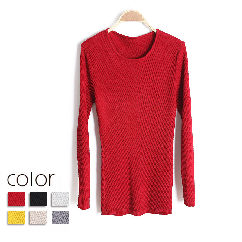 Good quality 2013new slim o-neck pullover basic regular style knitted sweater wx1326