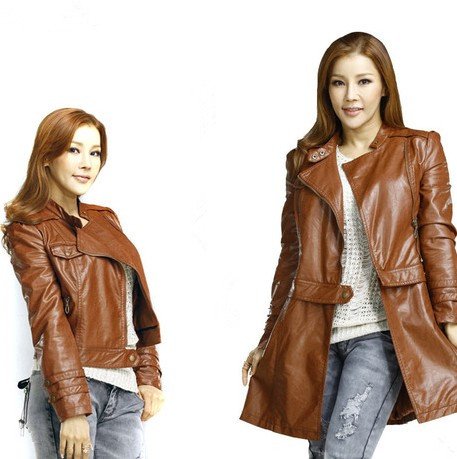 Good Quality Know-down Free Shipping NEWEST Women's  Motorcycle PU Leather,Lady's Fashion Jacket Coat S-XXXL EY-36