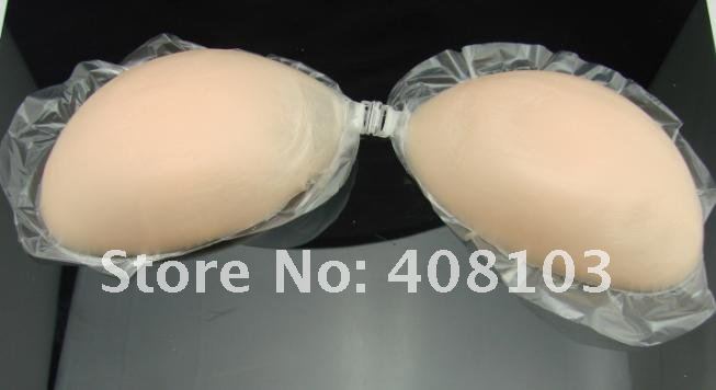 Good quality! Nude Strapless Self Adhesive Silicone A B C D Cup New Un Bra silicone bra,(OPP Bag), 5PCS/Pack