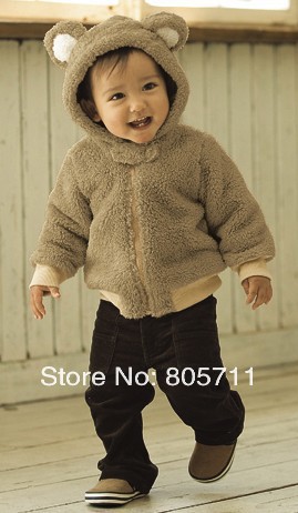 Good Quality Thicken Cartoon Animal Design Baby Kids Hoodies Sweatshirts Jacket With Hood Children's Outwear For Winter