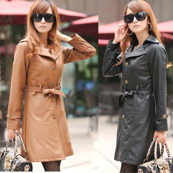 Good Quality women's NEWEST PU Leather Jacket /Motorcycle Cool Jacket /Fashion long Coat ,M,L,XL,free shipping,JC-W022