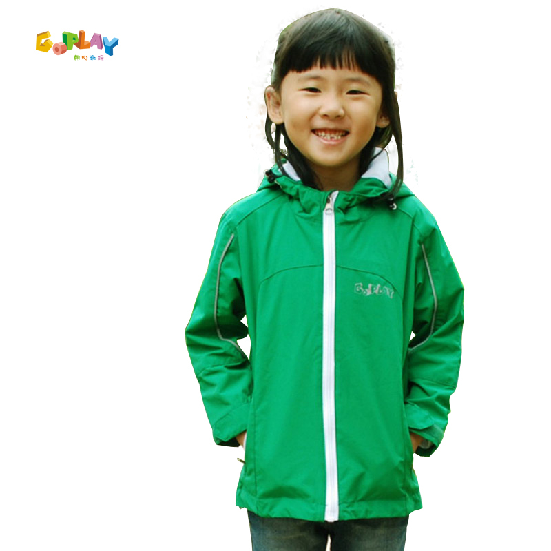 Goplay 2013 children's spring and autumn clothing female child windproof waterproof outerwear child trench