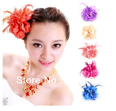 gorgeous Pageant girls dresses wedding gifts hair accessory plume Flower