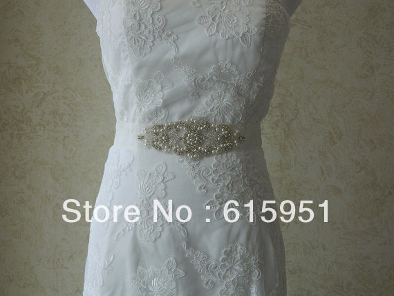 Gorgeous pearl crystal beaded wedding dress waistband wedding dress belt wedding accessories JY358