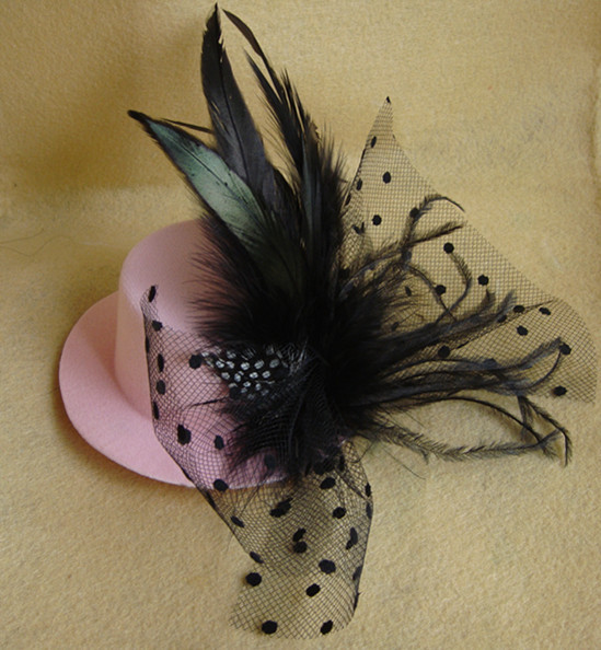 Gorgeous Tulle Flannel With Feather Wedding Bridal Hat/Headpiece/Party Hat  D068 Free Shipping