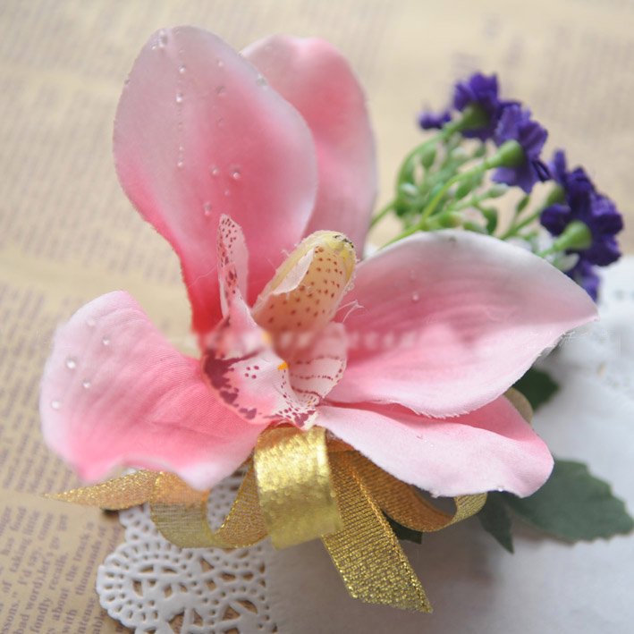 GORGEOUS Wedding bouquet, Bridal Bridesmaid Groom Corsage/Boutonniere hand crafted,white/pink