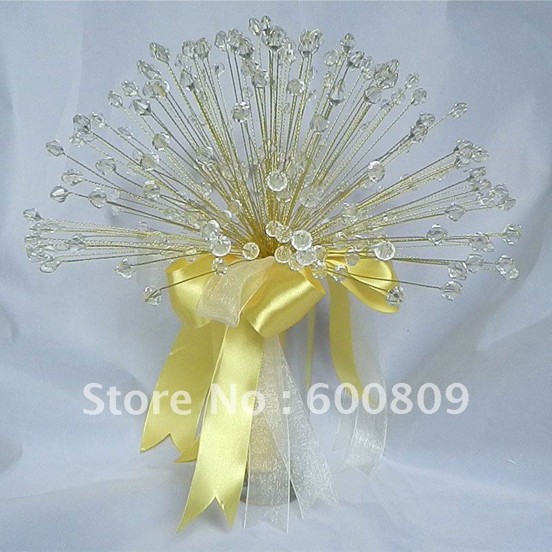 Gorgeous Yellow Swarovski Elements Crystal Wedding Bouquet ,bridal bouquets