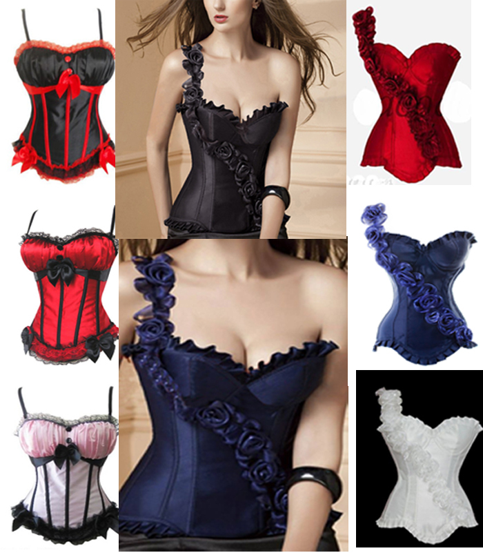 gothic Sexy Lingerie Lace Up Burlesque Woman Bustier Corset slimming top shaper