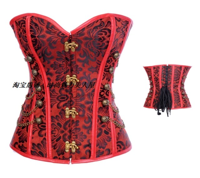 Goths shapewear high quality steel hasp exquisite cuff links noble tight-fitting vest 8987