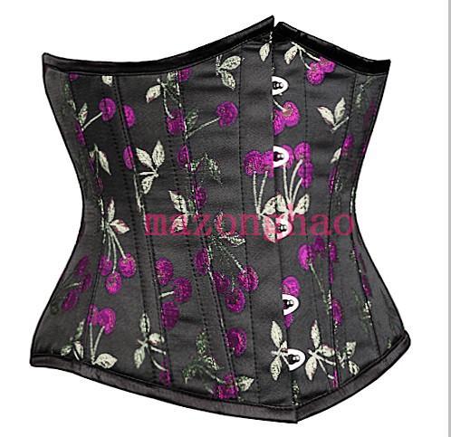 Goths tiebelt abdomen drawing bra shaper short design shapewear cherry cummerbund