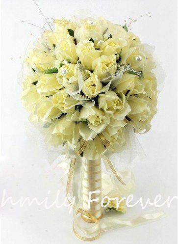 Graceful Light yellow Wedding Bouquet/bridal Bouquet/Bridesmaid Bouquets/Flower Girl's Flower