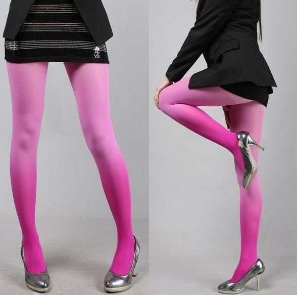 Gradient color Panty stocking  Ladies tights  thinner leggings pantyhose Wholesale