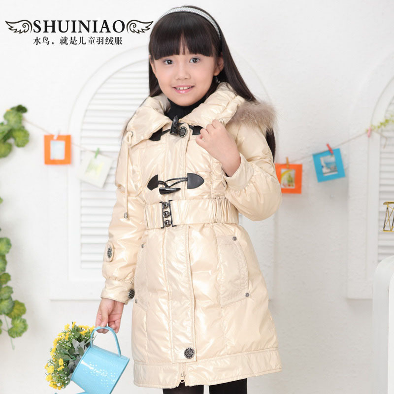 Grebe children's clothing autumn and winter child down coat female child baby outerwear 38