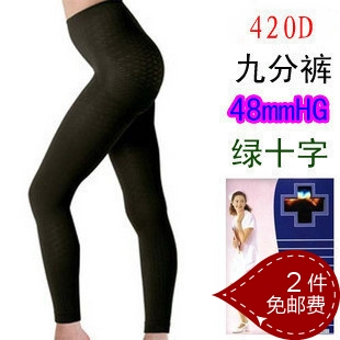 Green cross 420d autumn and winter thick ankle length trousers stovepipe socks legging socks stockings lace female