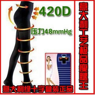 Green cross 420d elastic stovepipe pressure socks pantyhose