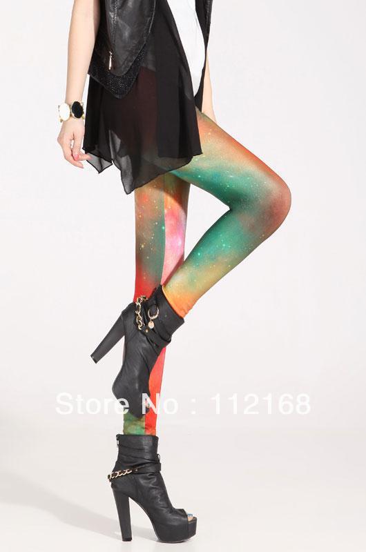 Green interstellar Figure fashion Ms. leggings 79077