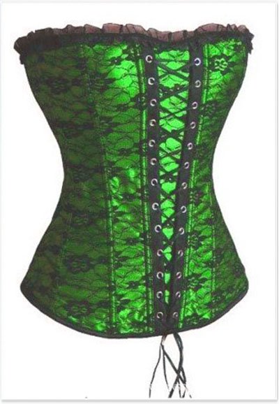 Green overbust Gothic Corset body shaper Free shipping - 2qm2163Green
