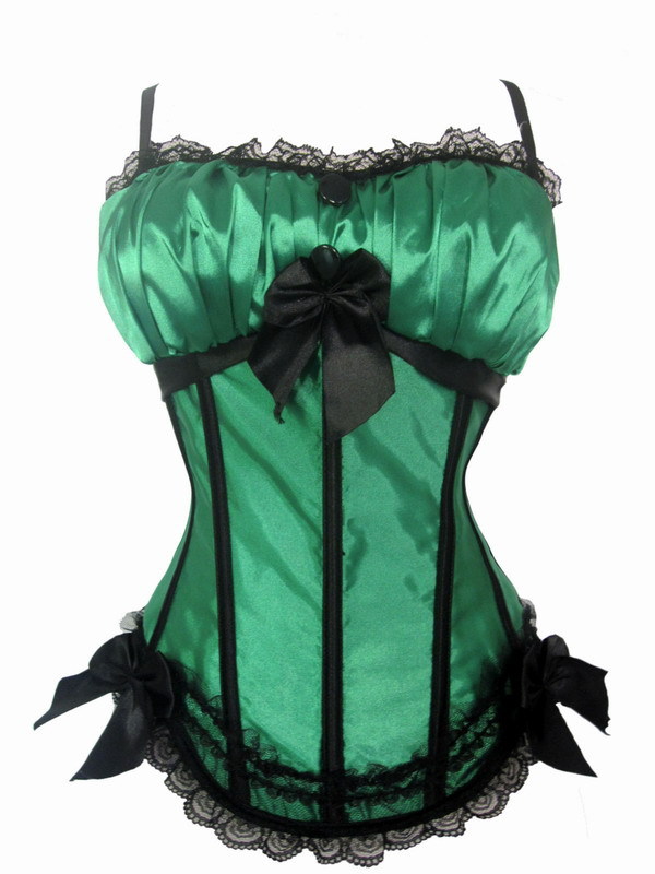 Green small fresh fashion abdomen drawing royal shapewear small push up cup zipper spaghetti strap