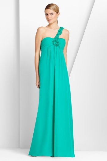 greenish blue color elegant cocktail dress/gown