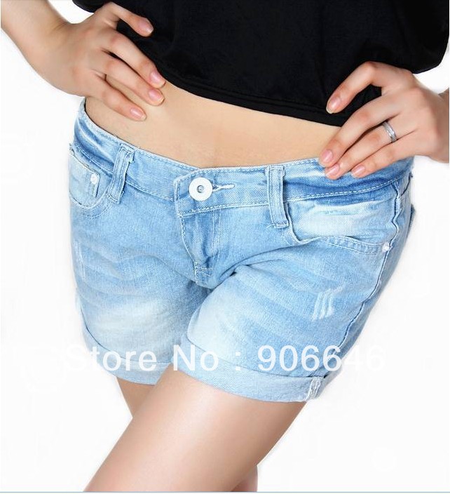 Gril Slim Denim Vintage Cuffed S TO XL Skinny Hot Shorts Jeans Pants Free Shipping Can Free shipping 1PC/LOT
