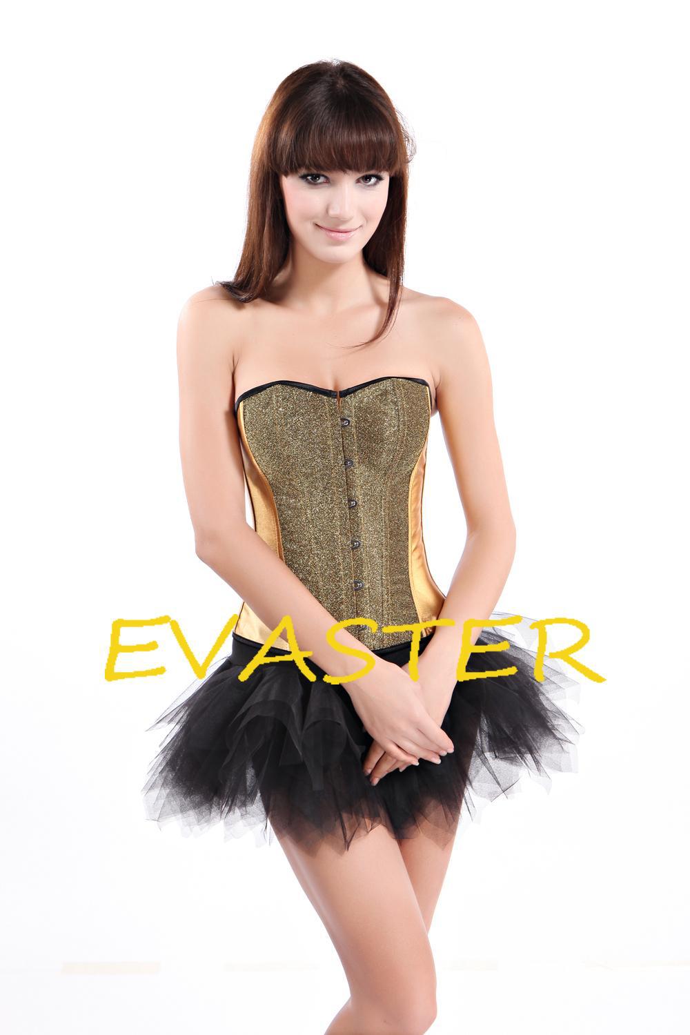 Groovy charming deluxe Bronze Sequin Burlesque woman sexy corset body shaper