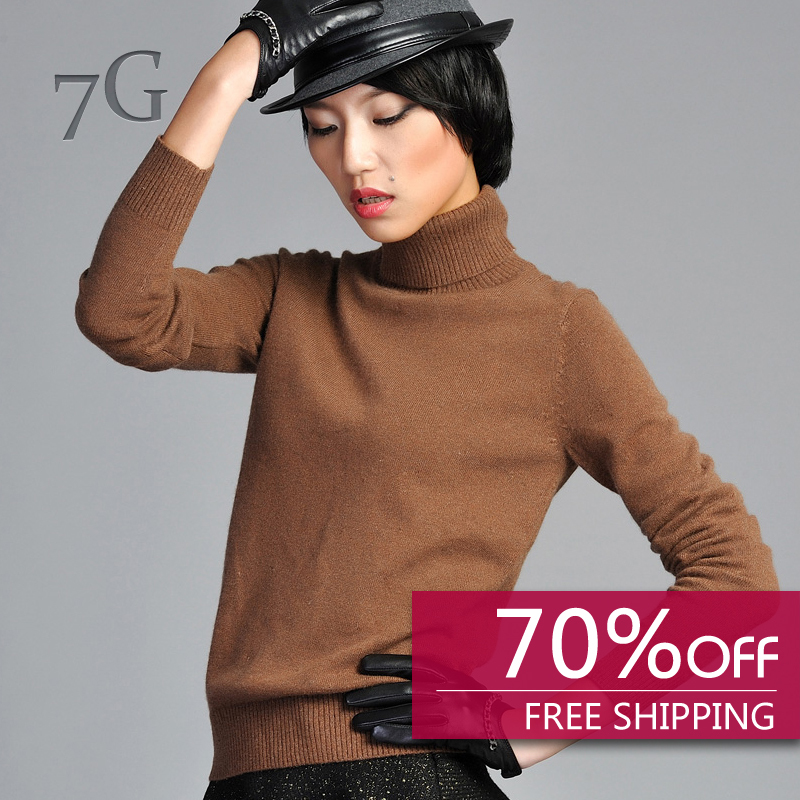 Guaranteed 100% cashmere 2013 HOT SALE Women Fashion Turtleneck Pullover Sweater Free Shipping 0203