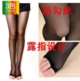 Guard against the shorter leg silk dew finger pantyhose five fingers socks fish mouth shoe must prepare for