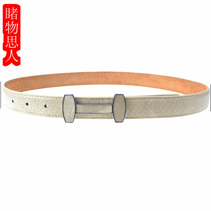 H agings cowhide bottom strap serpentine pattern genuine leather thin belt female belt decoration belt all-match