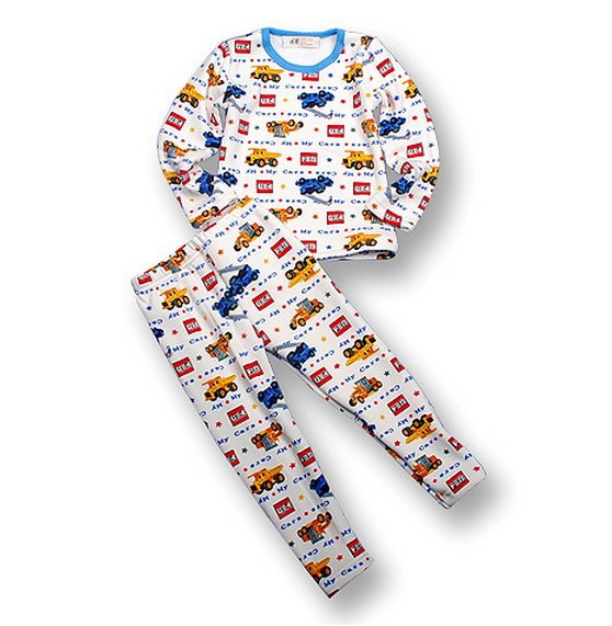 H autumn and winter plus velvet thickening child thermal underwear set baby 100% cotton