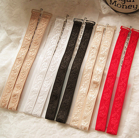 H084 brief all-match embroidered underwear pectoral girdle flower shoulder strap bra belt female