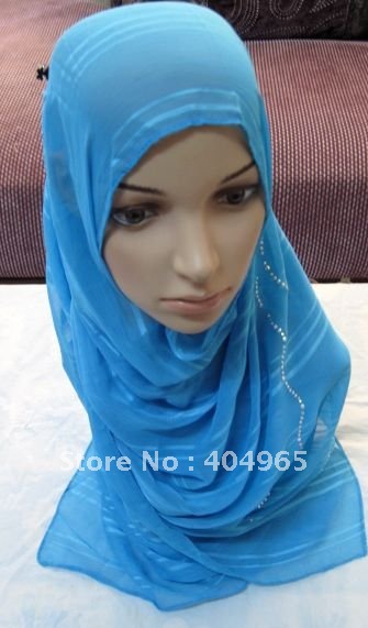 H410 new design muslim long scarf,fast delivery,assorted colors