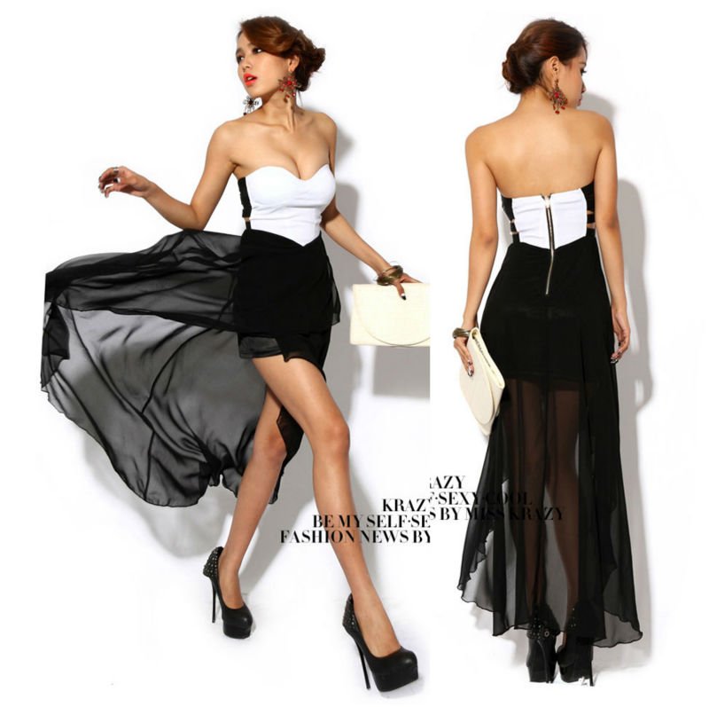 H99 Sexy Women Low Cut Hallow Back Fish Tail Party Summer Beach Maxi Tee Dress