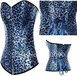 halloween costume corset Y 6239 chapper bustier in cotton + panty ( size s-2xl ) ptingt blue point
