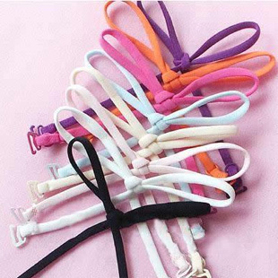 Halter-neck underwear shoulder strap all-match candy multicolour single-bra double shoulder strap bra with solid color