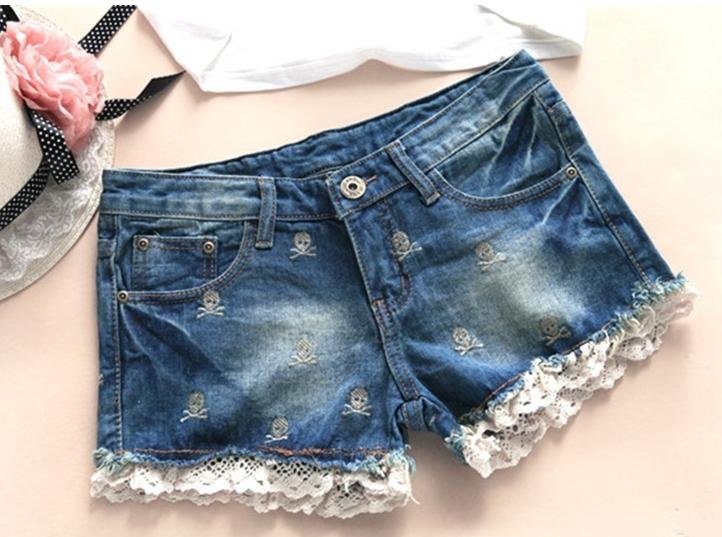 Han edition bull-puncher knickers female fashionable restore ancient ways bud silk is women's hot pants shorts