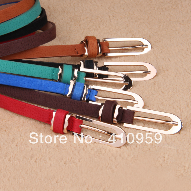 Han edition new long buckle head layer pigskin leather belt waist chain