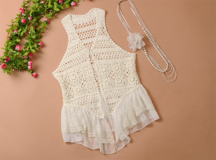 Hand Crocheted Cardigan Vests