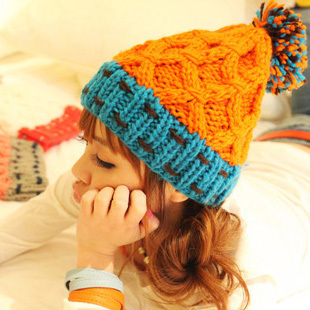 Handmade cap hat female autumn and winter women's knitted winter hat knitted hat winter fashion