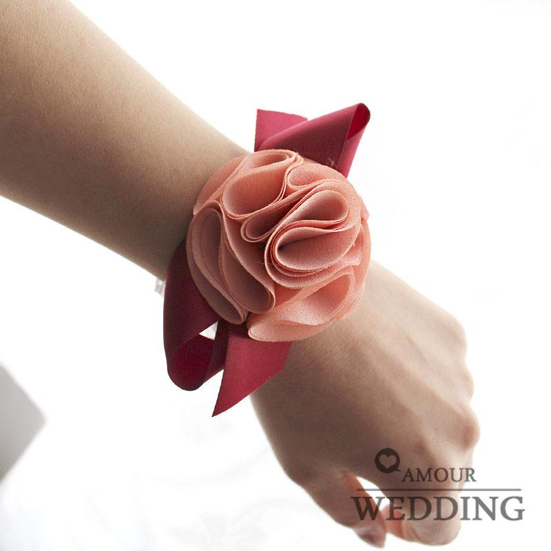 Handmade corsage bride and bridesmaids wrist length flower wedding hand flower fashion wedding brooch fzh22