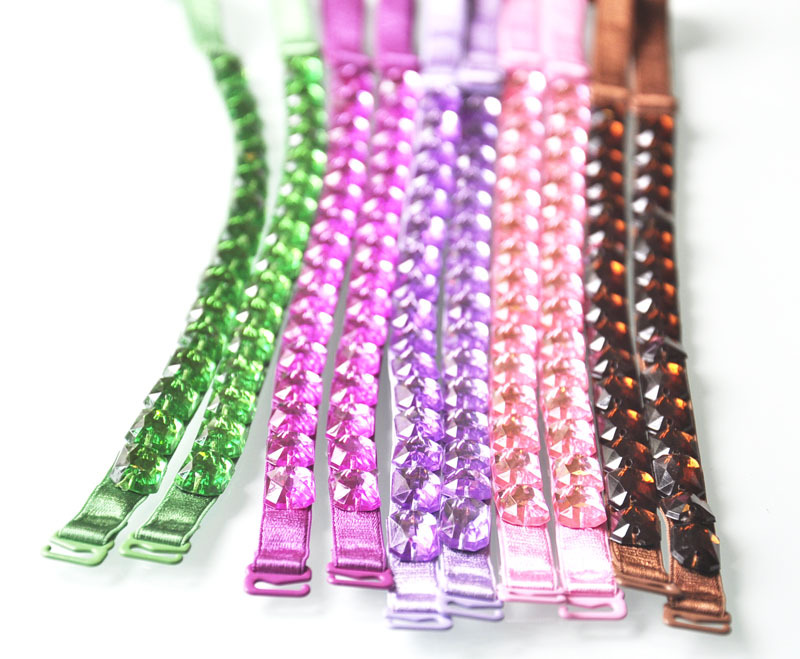 Handmade jewelry double-shoulder underwear bra shoulder strap acrylic gem underwear shoulder strap