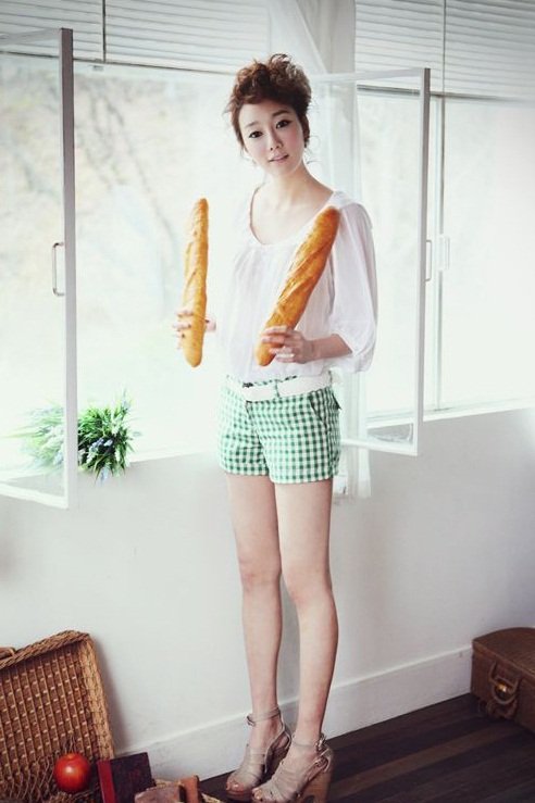 HanZhiFei  Women's new Green Grid Corea Style/Sexy  Shorts / Leisure Shorts