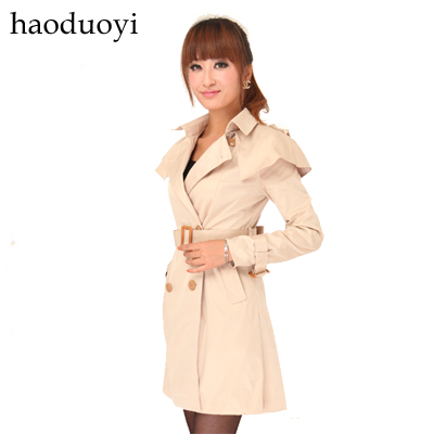 Haoduoyi2011 autumn and winter khaki poncho high waist trench 1114050570 5 full