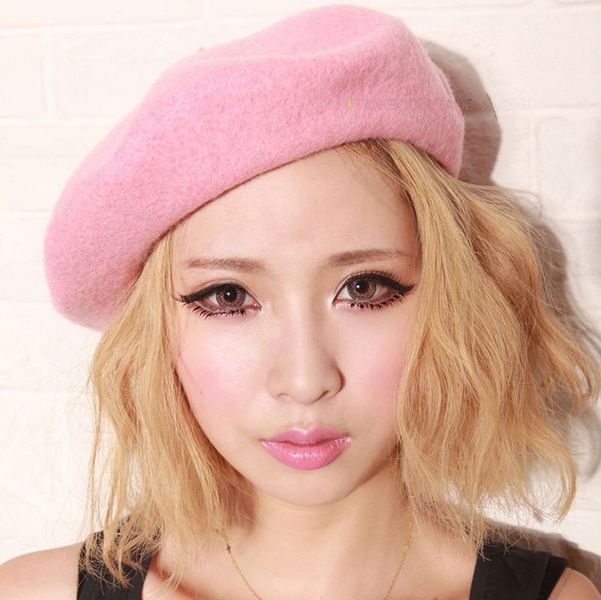 HARAJUKU all-match autumn and winter hot-selling thermal woolen beret painter cap hat