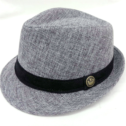 Hat cap personality buckle male gentleman hat fedoras natural hemp breathable fedoras